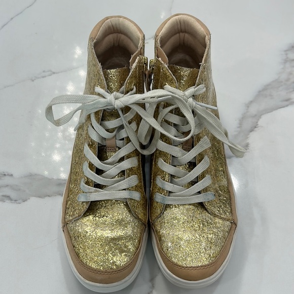 UGG Shoes - UGG Cradie Glitter Gold Sneakers. Size 9
